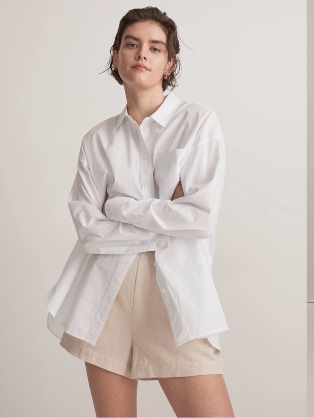 Madewell - Signature Poplin Oversized Shirt - size medium - Like New